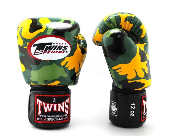 泰拳拳套 Thai Boxing Gloves : Twins Special FBGVL3-AR YELLOW