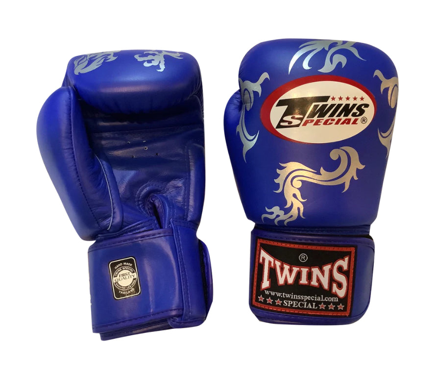 泰拳拳套 Thai Boxing Gloves : Twins Special FBGVL3-30S BLUE/SILVER