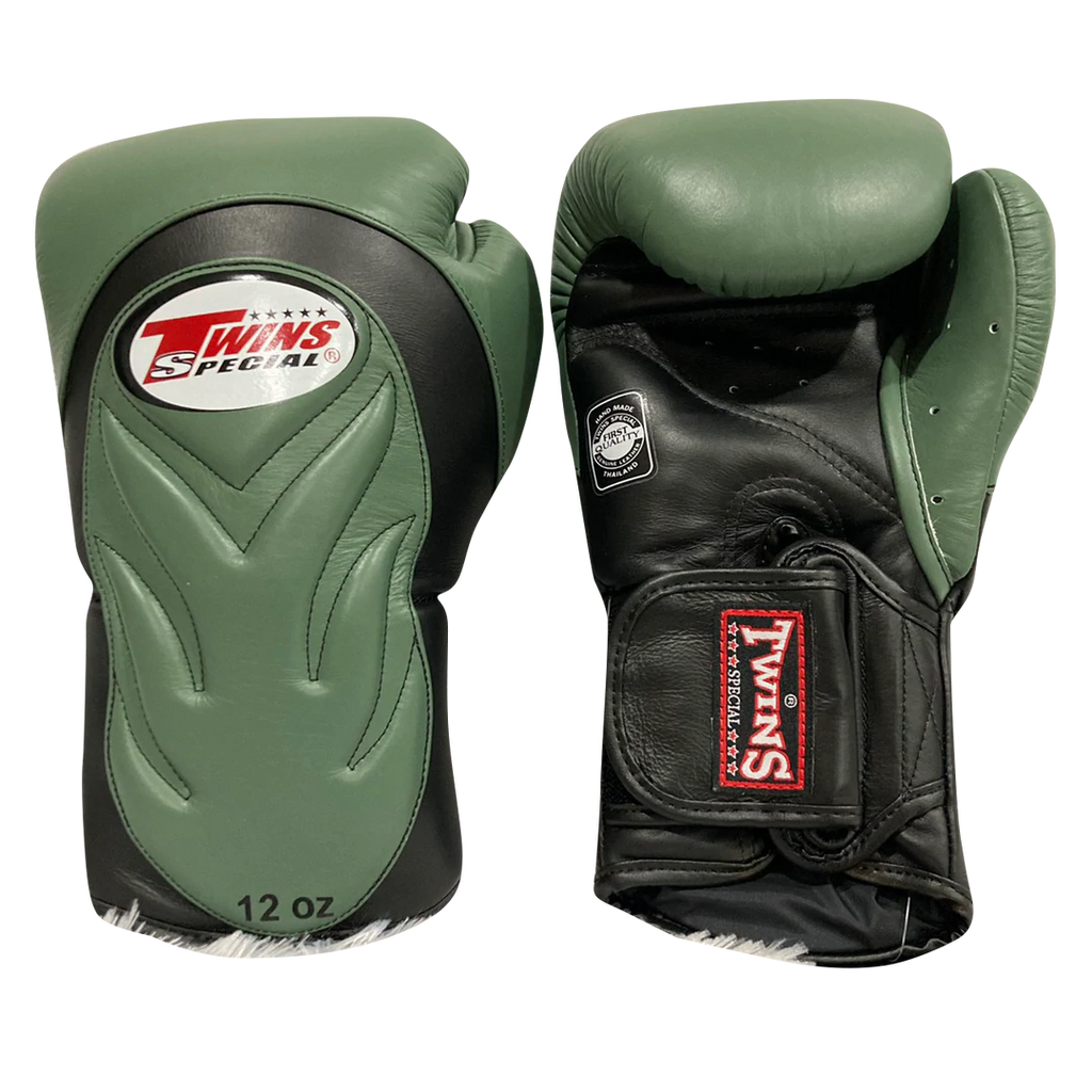 泰拳拳套 Thai Boxing Gloves : Twins Special BGVL6 Black Olive