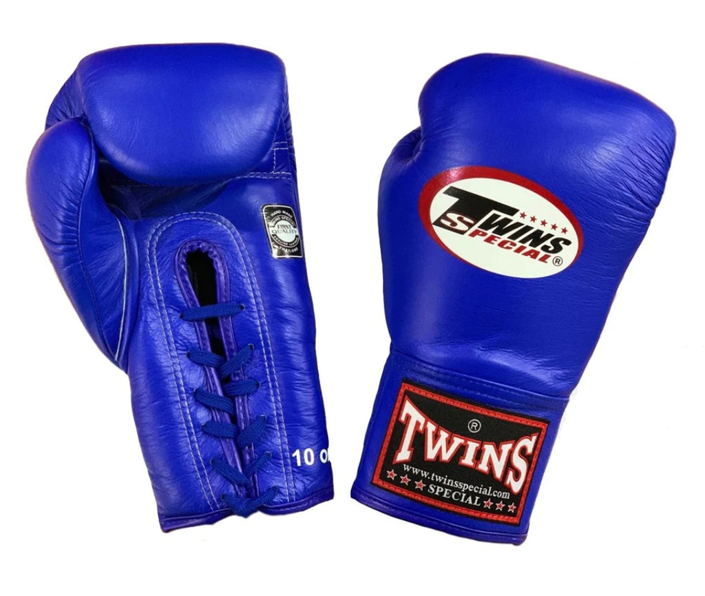 泰拳拳套 Thai Boxing Gloves : Twins LACE UP BGLL 1 blue