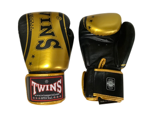 泰拳拳套 Thai Boxing Gloves : Twins Special FBGVL3-TW4 BLACK/GOLD
