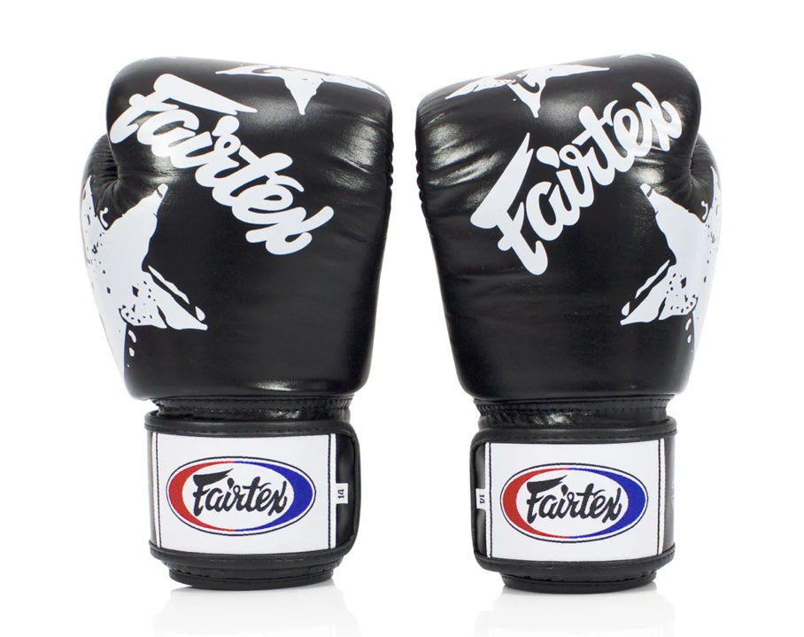 泰拳拳套 Thai Boxing Gloves : Fairtex BGV1 "National Print" Black