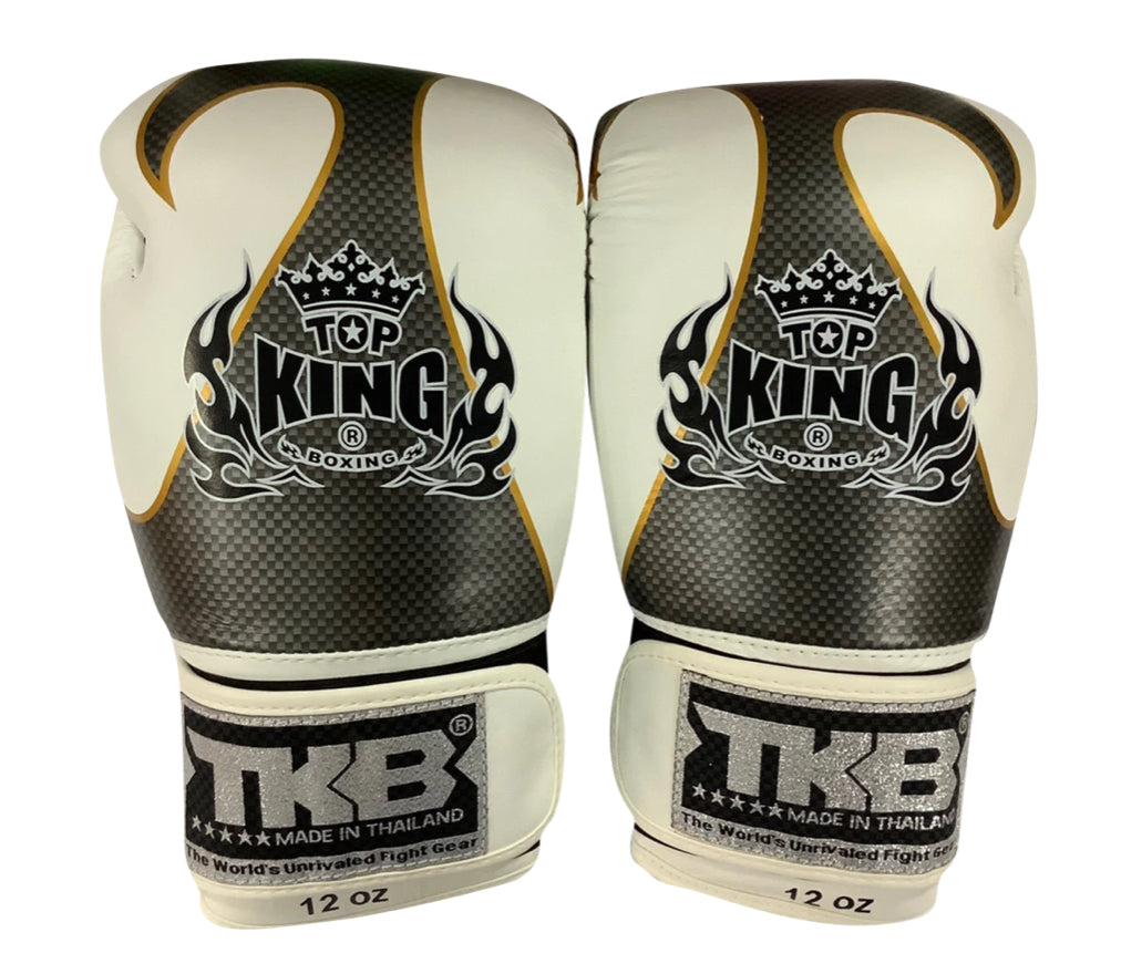 泰拳拳套 Thai Boxing Gloves : Top King Empower creativity TKBGEM01 White Silver Air