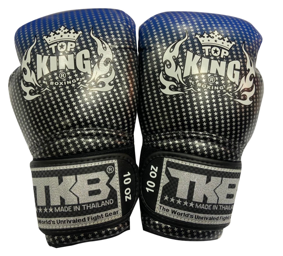泰拳拳套 Thai Boxing Gloves : Top King TKBGSS01 Super Star No Air Blue