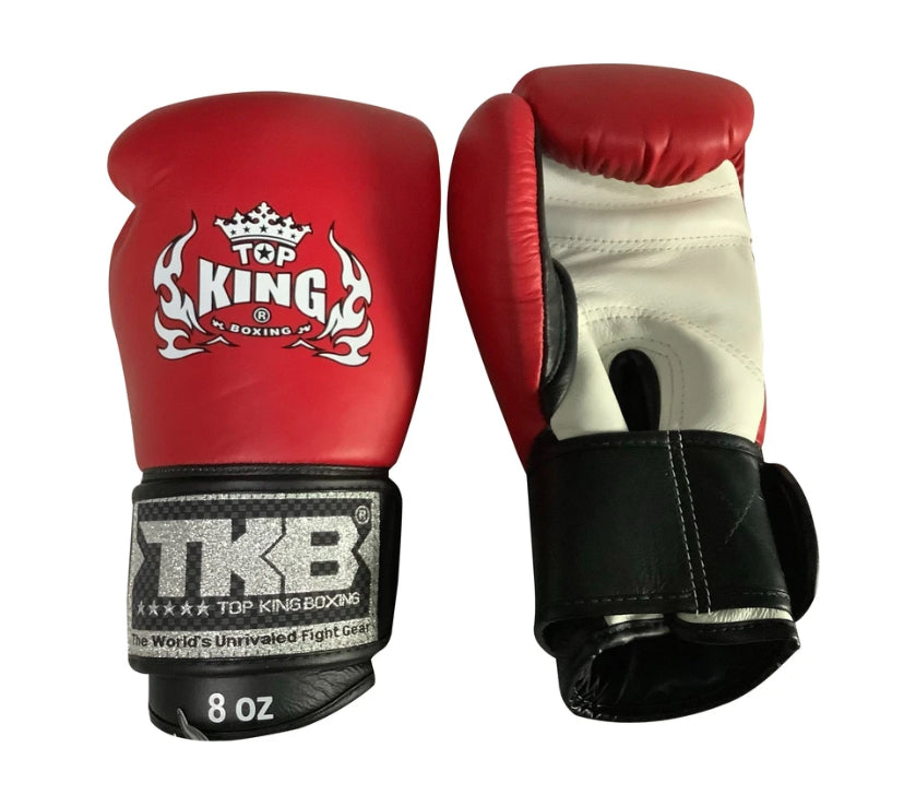 泰拳拳套 Thai Boxing Gloves : Top King "Ultimate" TKBGUV Red White Black
