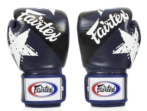 泰拳拳套 Thai Boxing Gloves : Fairtex BGV1 "National Print" Blue