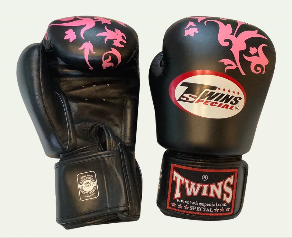 泰拳拳套 Thai Boxing Gloves : Twins FBGVL3-26P BLACK/PINK