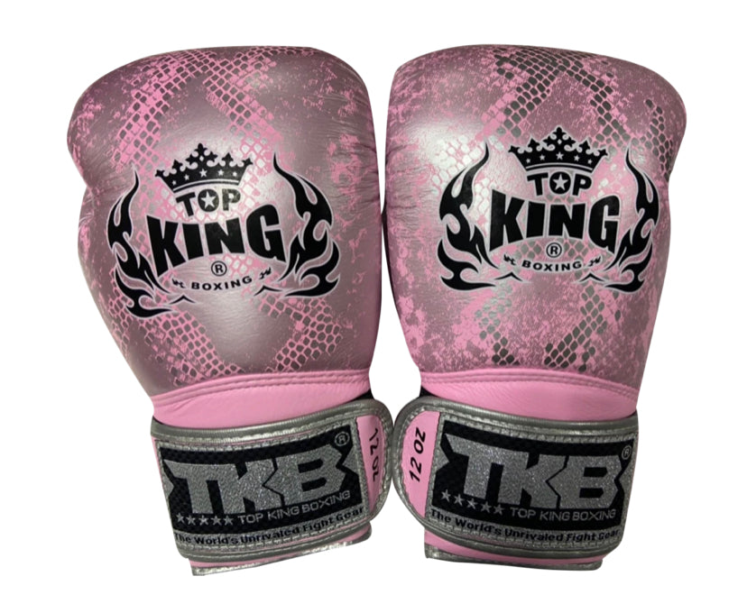 泰拳拳套 Thai Boxing Gloves : Top King TKBGSS-02 Super Snake Pink