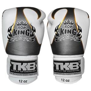 泰拳拳套 Thai boxing gloves Top King "Empower" AIR TKBGEM-01 White(Silver)