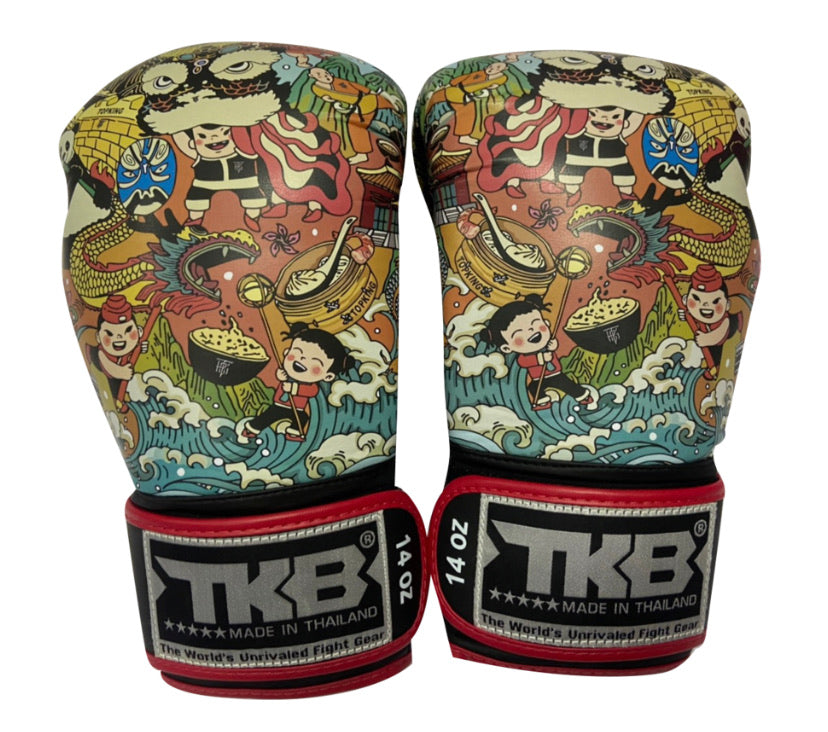 泰拳拳套 Thai Boxing Gloves : Top king TKBGCT CN Asian Red