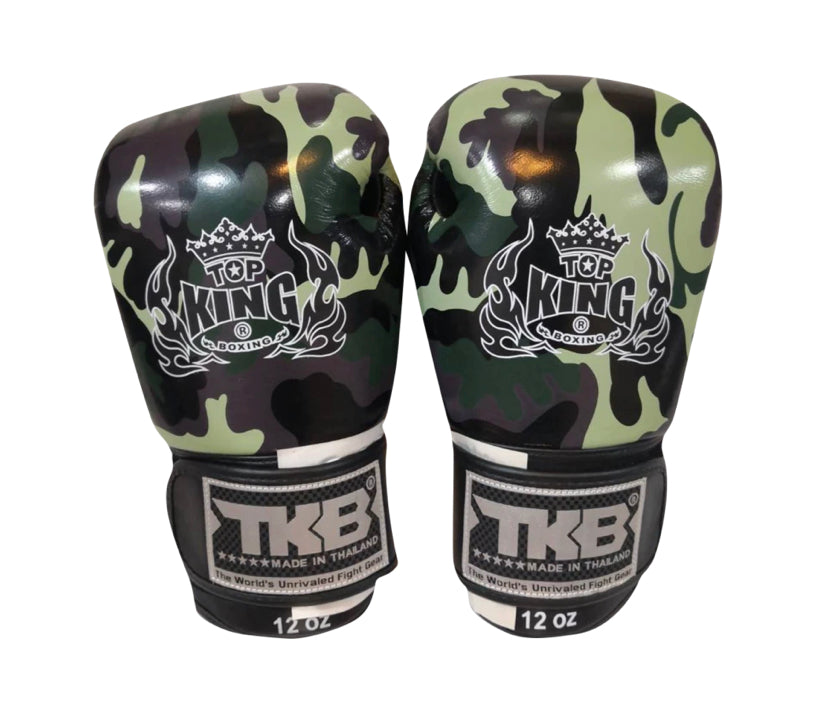 泰拳拳套 Thai Boxing Gloves : Top King "Camouflage" TKBGEM-03 Green