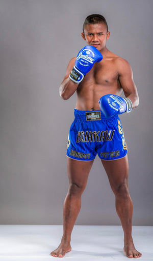 泰拳拳套 Thai Boxing Gloves : Buakaw BGL-W1 Blue