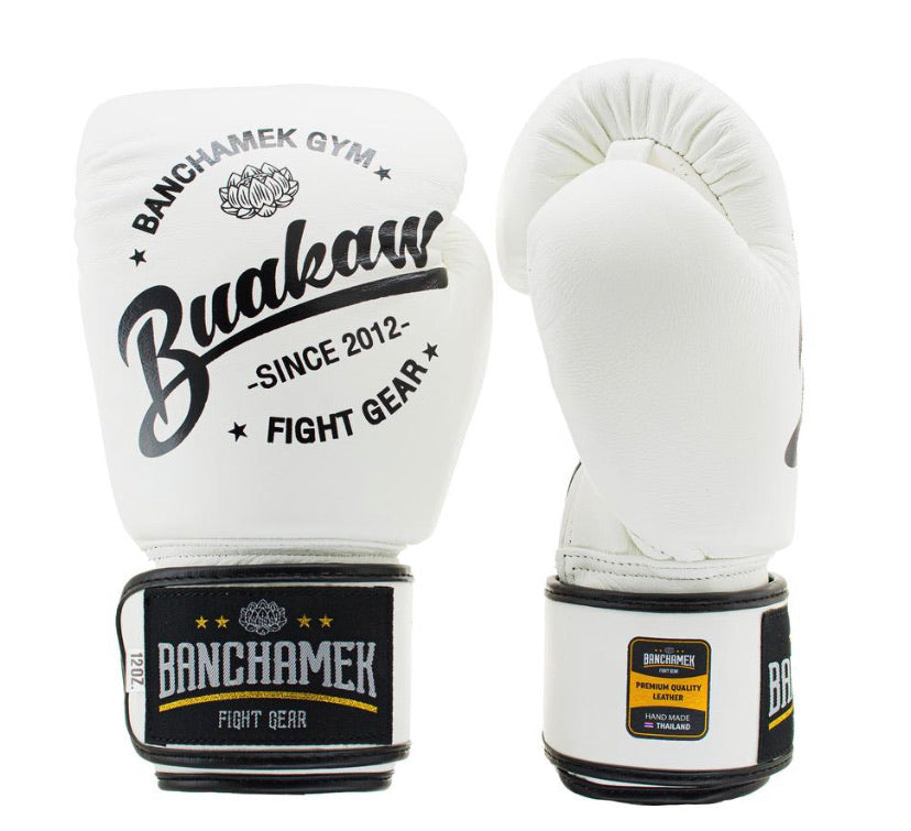 泰拳拳套 Thai Boxing Gloves : Buakaw BGL-W1 White