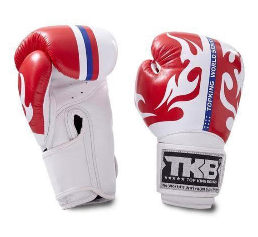 泰拳拳套 Thai Boxing Gloves : Top King TKBGWS World Series RED NO AIR