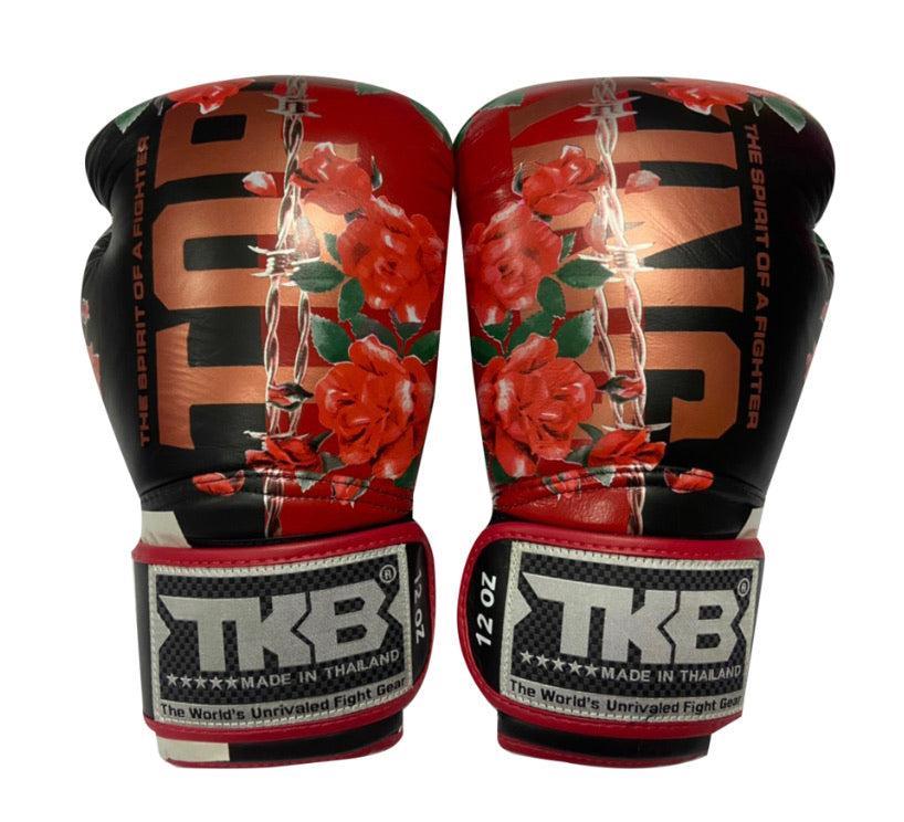 泰拳拳套 Thai Boxing Gloves : Top King TKBGRS ROSE BLACK