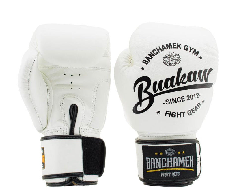 泰拳拳套 Thai Boxing Gloves : Buakaw BGL-W1 White