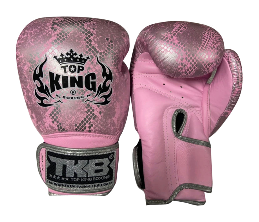 泰拳拳套 Thai Boxing Gloves : Top King TKBGSS-02 Super Snake Pink