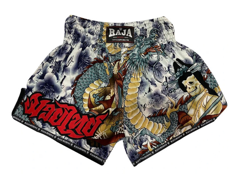 泰拳褲 Muay Thai Shorts:Raja Dragon Blue R45