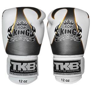 泰拳拳套 Thai boxing gloves Top King "Empower" AIR TKBGEM-01 White(Silver)