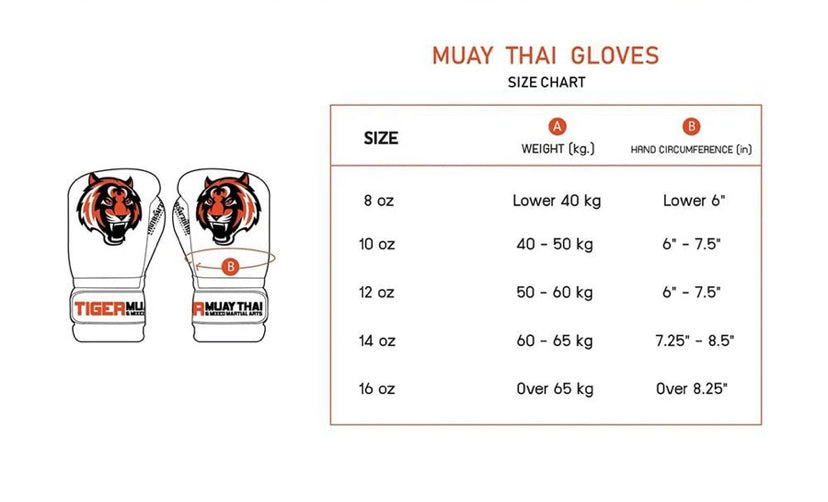 泰拳拳套 Thai boxing gloves: Tiger "Signature" Black & Orange
