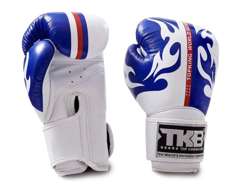 泰拳拳套 Thai Boxing Gloves : Top King TKBGWS World Series BLUE NO AIR